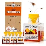 Super Ninja Fruchtfliegenfalle für Innenbereich – 6er-Pack, Wirksame...