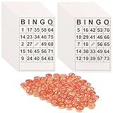 Bingo Brettspiel, Klassische Bingo Karten, Vintage Holz Bingo Spiel Kit,...