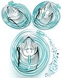 3 x Sauerstoffmaske mit Schlauch 2 mtr., Gummizug und Nasenbügel, Mapeau...
