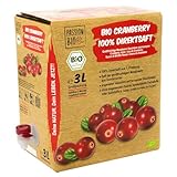 Bio Cranberrysaft, 3 Liter - 100% Bio Cranberry Direktsaft aus Kanada -...