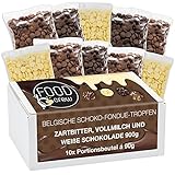 FOOD crew 900g belgische Schokolade für Fondue - Mix aus Vollmilch,...