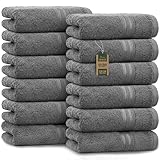 NatureMark Gästetücher – 12er Pack (30x50 cm), 100% Baumwolle, Oeko-Tex...