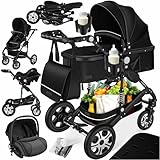 KESSER® Loops 4 in 1 Kinderwagen Kombikinderwagen Komplett-Set inkl....