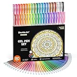 80 Stück Glitzer Gelstifte, Shuttle Art Gel Stifte Set, 40 bunte Glitzer...