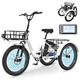 MOONCOOL Elektro-Dreirad für Erwachsene, Elektrofahrrad 250 W,...