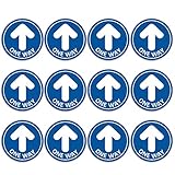 Abstand Halten Aufkleber Pfeil, TAOPE One Way Bodenaufkleber 31CM Floor...