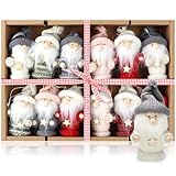 com-four® 12x Premium Weihnachtsbaum-Anhänger Wichtel - Christbaumschmuck...