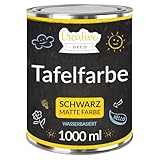 Creative Deco Schwarz Wandfarbe Kreidefarbe Tafelfarbe | 1000ml | 10 m² /...