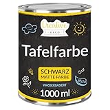 Creative Deco Schwarz Wandfarbe Kreidefarbe Tafelfarbe | 1000ml | 10 m² /...