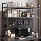 Schreibtisch-Bücherregal mit perforiertem Brett, 2/3-stöckiges...