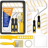 BBLTIFF Farbroller Set, Malerset Streichen 12-teilig mit Malerrolle groß...