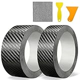 2 Stück Carbon Folie,3cm x 10m,5cm x 10m 3D Carbon Folie Auto, Autofolie...