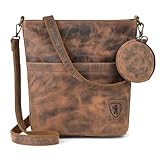 Berliner Bags Vintage Schultertasche Sofia, Umhängetasche aus Leder mit 2...