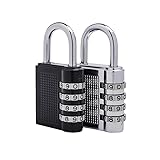 4-stelliges Zahlenschloss Set, Vorhängeschloss aus Zinklegierung, 2 Stück...