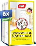 PIC Lebensmittelmotten Falle - 6 Lebensmittelmottenfallen - Mottenfalle mit...