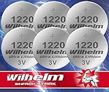 6X CR1220 CR 1220 WILHELM Lithium Knopfzelle 3V 40mAh ø12x2,0mm Batterie...