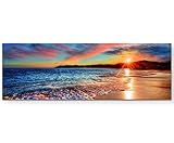 Paul Sinus Art Leinwandbilder | Bilder Leinwand 150x50cm Sonnenaufgang...