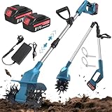 Akku Bodenhacke,21V Faltbar Gartenfräse mit 20cm Arbeitsbreite,16cm...