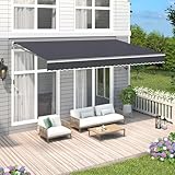 Einziehbarer Sonnenschutz für den Außenbereich, Terrasse, robuster...