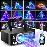 DJ Discolicht Partylicht, 3D RGB Animation Disco Licht mit Fernbedienung,...