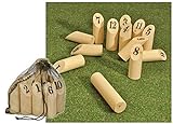 Finn Kubb Wurfspiel Holzspielzeug 12 Spielhölzer 1 Wurfholz 3-6 Personen