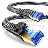 NORSHY Cat 8 LAN Kabel, 40Gbps Netzwerkkabel 2000MHz Gigabit...