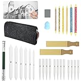 LANSKYLAN Papierwischer Bleistift Set Verwischerstift Verblender Stift...