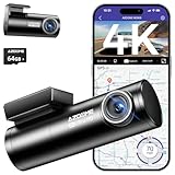 AZDOME Dashcam Auto Vorne Hinten 4K/2,5K GPS 5G WiFi Dash Cam mit 64GB SD...