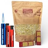 Clearfee 900 Stück Zigarettenfilter | mit Reise-Etui & 2 Jet-Feuerzeuge |...