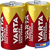 Varta Longlife Max Power D Mono LR20 Batterie (2er Pack) Alkaline Batterien...