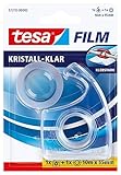 tesa tesafilm kristall-klar, 1 Rolle, Easy Cut Handabroller, Transparent,...