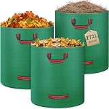 FOYIOLRU 3 x 272L Gartensack Laubsack Gartenabfallsack Groß Selbststehend...