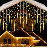 LUCKKY Outdoor LED Icicle Lights for Christmas, Eisregen Lichterkette...