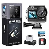 AKASO Brave 4 Pro Action Cam 4K30FPS 20MP mit 64GB U3 Speicherkarte 40M...