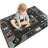 Auto Teppiche für Kinder Spielzeugautos, 32 x 47 Zoll weiche saugfähige...