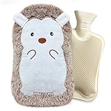 Wärmflasche mit Bezug 2 Liter, Wärmflaschen Tier Groß, Wärmflasche...