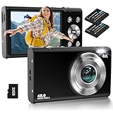 Digitalkamera, 4K Autofokus Fotoapparat Fotokamera mit 32G SD Karte HD 48MP...