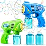 JOYIN 2 Seifenblasenpistole mit 2 Seifenblasen Nachfüll-Lösung (284 ml...