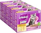 WHISKAS Junior Nassfutter Portionsbeutel Multipack, Geflügelauswahl in...