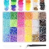 Hopton 24000 Pcs Strasssteine Nägel, 24 Farben Glitzersteine zum Basteln,...