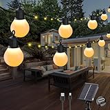 Tacobey Solar Lichterkette Außen Mit 20 Glühbirnen - 10M 100 LED...