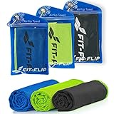 Fit-Flip Kühltuch 3er Set – kühlendes Handtuch Fitness und Sport –...