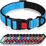 Taglory Hundehalsband, Weich Gepolstertes Neopren Nylon Hunde Halsband für...