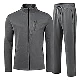 AjezMax Jogging Anzug Herren Winter Fitnessanzug Joggingjacke Trainingshose...