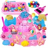 KBIBCK Sand Sandbox Set, Magic Sand, Spielsand Einhorn, Spielsand Koffer,...