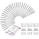 Wamkon 50 Stücke Nähmaschine Nadel Set, 5 Größen 70/9, 80/11, 80/12,...