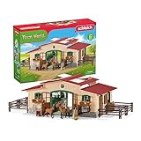 SCHLEICH Farm World | Pferdestall mit Pferden und Zubehör 42195 | Set...
