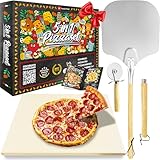 5in1 Pizza Set | Pizzastein für Backofen & Gasgrill - 2in1 Pizzaschieber -...