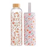 Autsel 1 liter Glasflasche Trinkflasche Glas Sport Borosilikat Glass Bottle...