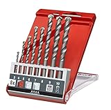 kwb 8-teiliges Beton-Bohrer Set Ø 3-10 mm mit Rundschaft, Steinbohrer-Satz...